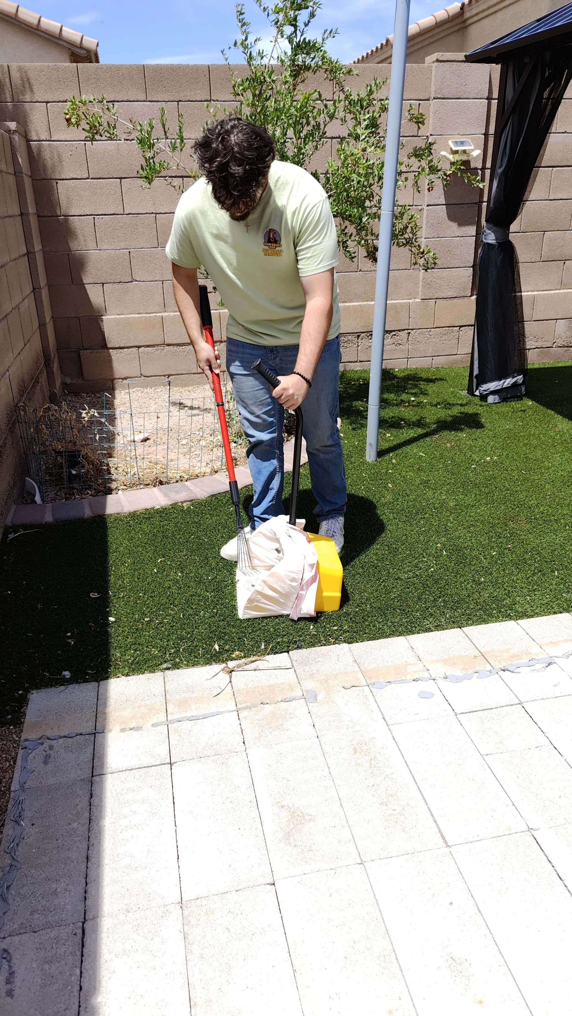 Cleanup crew member in the field